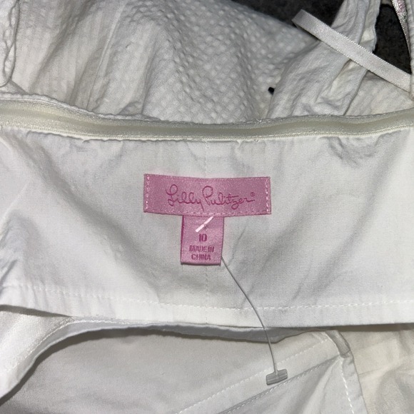 Lilly‎ Pulitzer Strapless Dress Women's 10 Franco Regatta Embroidery Nautical - Picture 5 of 8